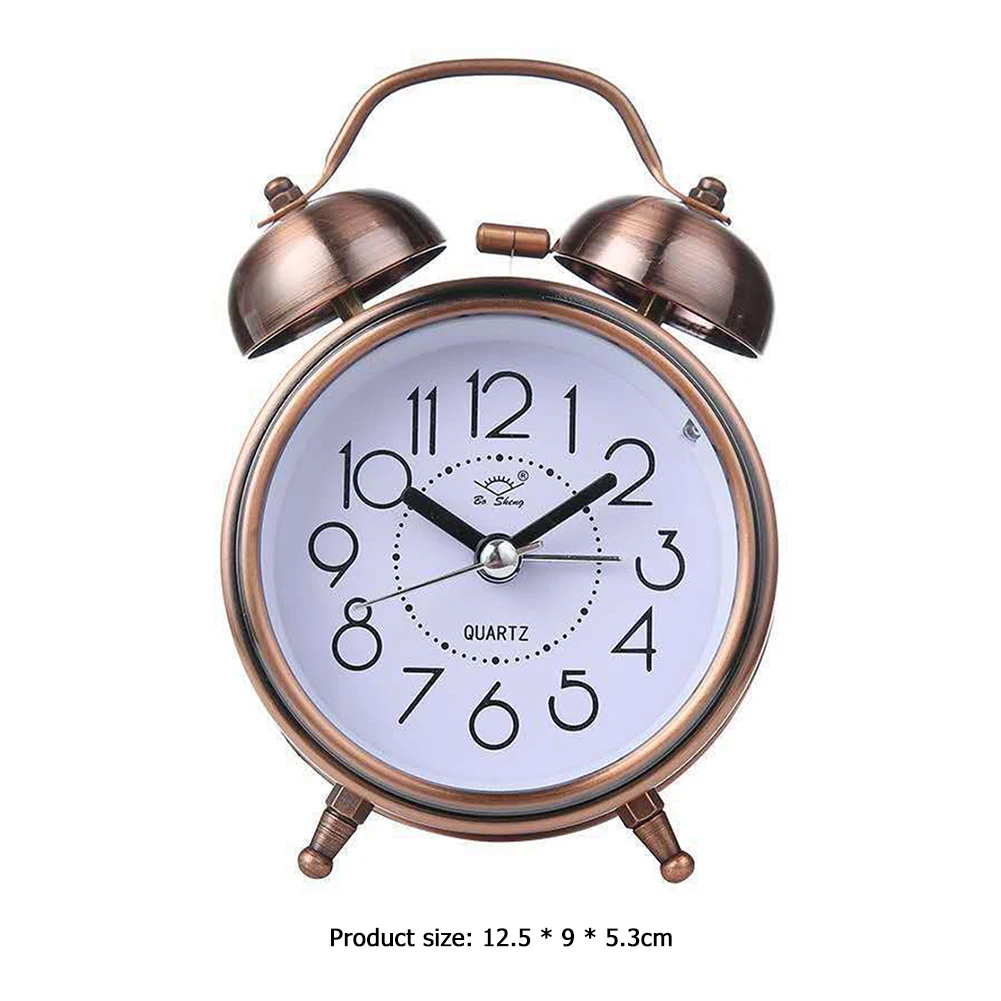 Retro Alarm Clock Silent Pointer Clocks Dual Bell Night Light Bedroom Decor Home Decor Vintage Antique Portable Alarm Clock
Retro Alarm Clock Silent Pointer Clocks Dual Bell Night Light Bedroom Decor Home Decor Vintage Antique Portable Alarm Clock