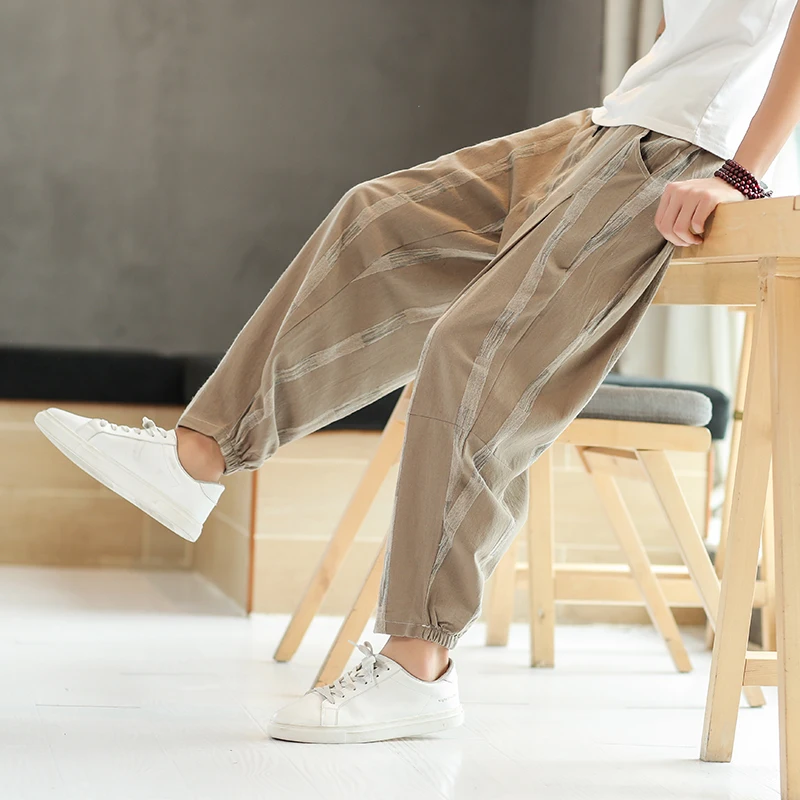 2021 Summer Joggers Men cotton linen Pants Cotton Casual Slim Streetwear Teenager Sweatpants Ankle-length Trousers size S-5XL
2021 Summer Joggers Men cotton linen Pants Cotton Casual Slim Streetwear Teenager Sweatpants Ankle-length Trousers size S-5XL