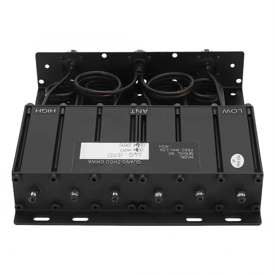 Radio Repeater Duplexer 50W VHF 6 Cavity Portable Duplexer SGQ-150D Type for Radio Repeater (TX:154.000/RX:164.000)
Radio Repeater Duplexer 50W VHF 6 Cavity Portable Duplexer SGQ-150D Type for Radio Repeater (TX:154.000/RX:164.000)