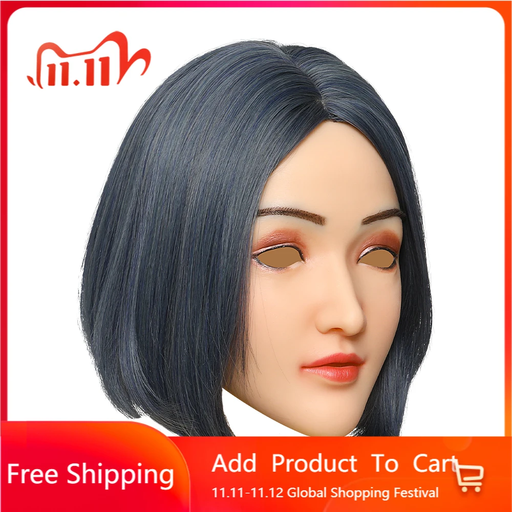 KOOMIHO Soft Silicone Realistic Female Head Mask Handmade Makeup Mask Claire Goddess Top masquerade Cosplay Mask Transgender 1G
KOOMIHO Soft Silicone Realistic Female Head Mask Handmade Makeup Mask Claire Goddess Top masquerade Cosplay Mask Transgender 1G
