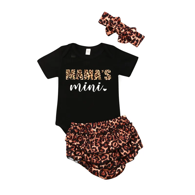 Комплект из 3 предметов для новорожденных девочек; Комбинезон с короткими рукавами и буквенным принтом; Боди; Топы; Леопардовые шорты; Повяз...
Комплект из 3 предметов для новорожденных девочек; Комбинезон с короткими рукавами и буквенным принтом; Боди; Топы; Леопардовые шорты; Повяз...
