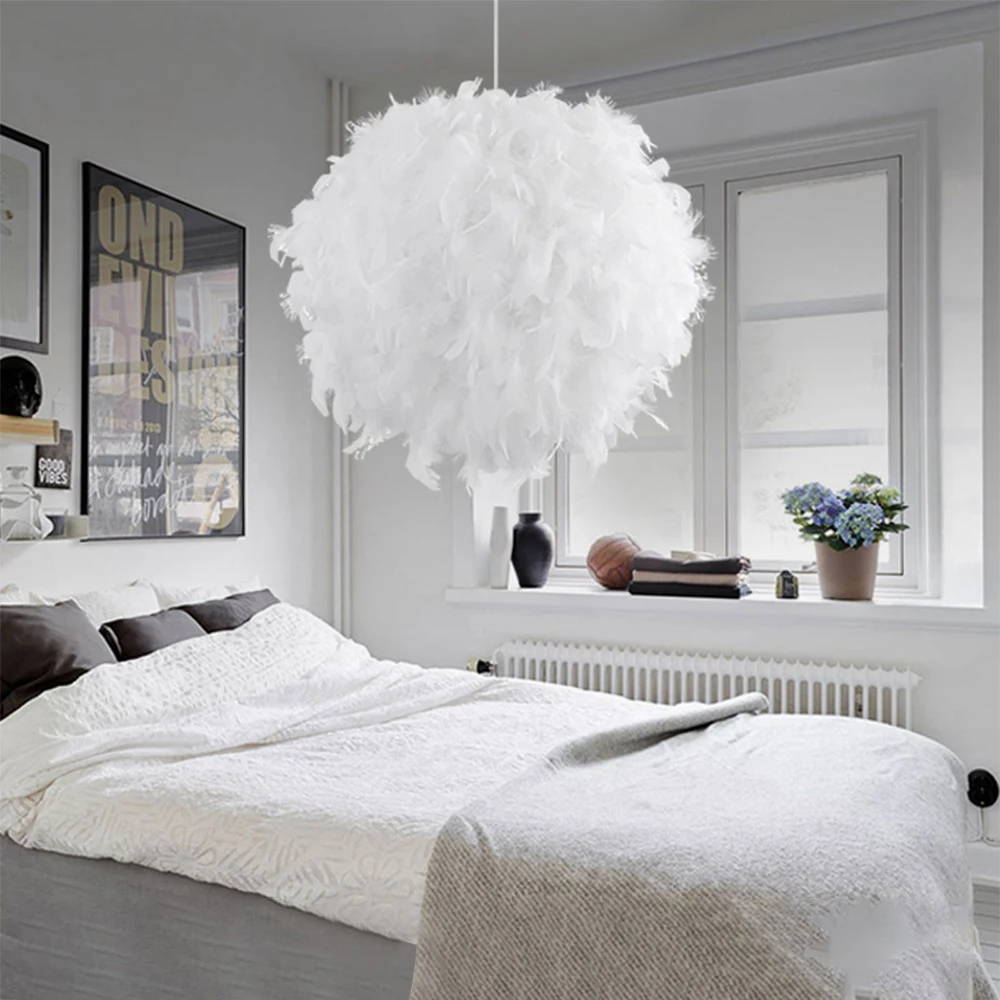 Nordic Feather Pendant Lamp Creative Fairy Hanging Lamp Goose Feather Bedroom Dining Room Loft Chandelier Ceiling Droplight 
Nordic Feather Pendant Lamp Creative Fairy Hanging Lamp Goose Feather Bedroom Dining Room Loft Chandelier Ceiling Droplight