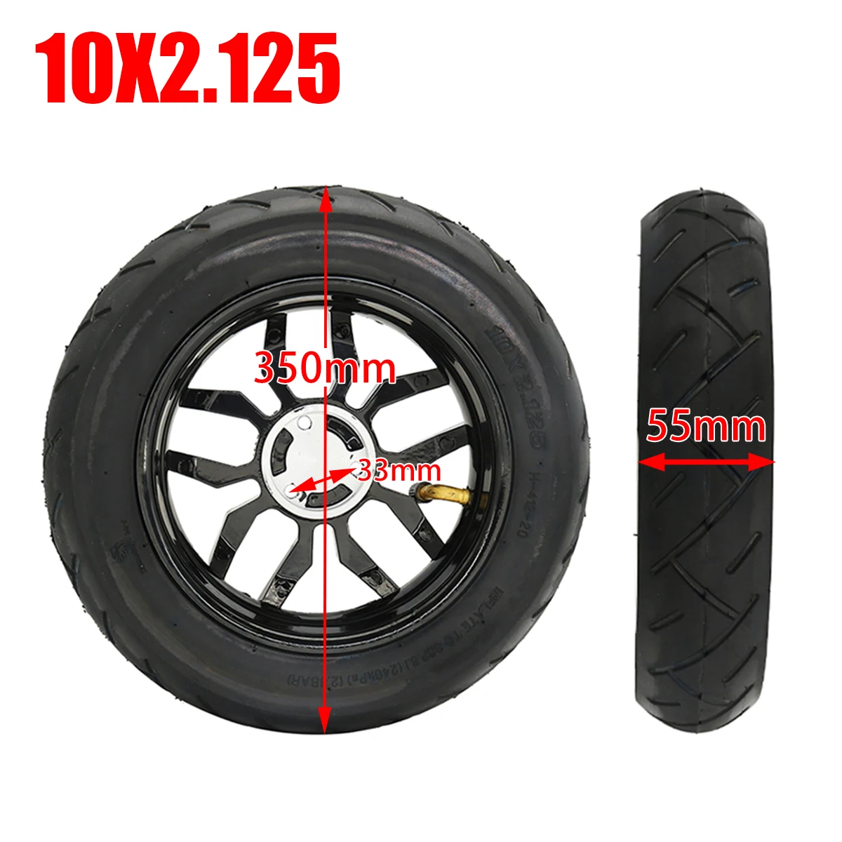 10 x 2.125 (10 Inch) Heavy Duty Inner Tube Outer Tyre For Self Balancing 2-wheel Electric Scooter Hoverboard Tricycle Bike
10 x 2.125 (10 Inch) Heavy Duty Inner Tube Outer Tyre For Self Balancing 2-wheel Electric Scooter Hoverboard Tricycle Bike