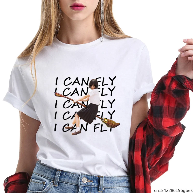 Women Funny Joker and Witch Print T-shirt Summer Girls Tops Fashion Korean Version I Can Fly English Letter
Women Funny Joker and Witch Print T-shirt Summer Girls Tops Fashion Korean Version I Can Fly English Letter