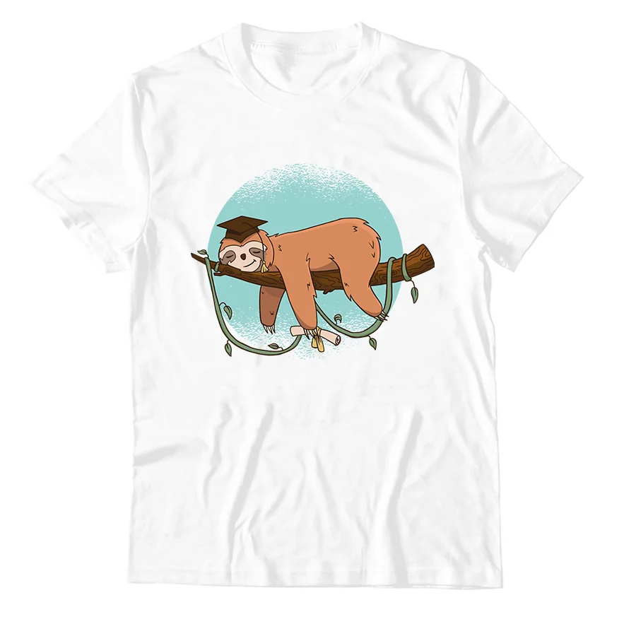 High Quality Retro 100% Cotton O Neck T Shirts Women Kawaii Animal Print Graduated Sloth Sleeping In Branch Harajuku Shirt
High Quality Retro 100% Cotton O Neck T Shirts Women Kawaii Animal Print Graduated Sloth Sleeping In Branch Harajuku Shirt