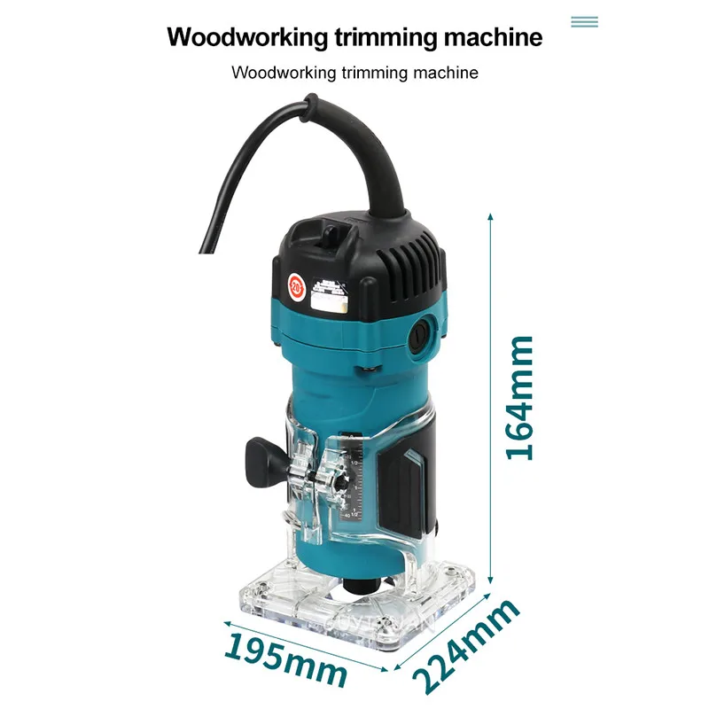 Multifunctional electric trimming machine with portable woodworking slotting machine woodworking engraving machine
Multifunctional electric trimming machine with portable woodworking slotting machine woodworking engraving machine
