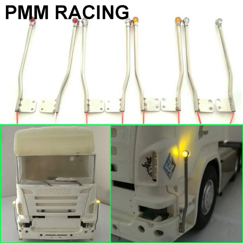 1::14 scale Model car Metal Led Vertical Pole Light Side Light 1Pair for Scania R620 56323 R730 Tamiya 1/14 RC Truck Trailer DIY
1::14 scale Model car Metal Led Vertical Pole Light Side Light 1Pair for Scania R620 56323 R730 Tamiya 1/14 RC Truck Trailer DIY