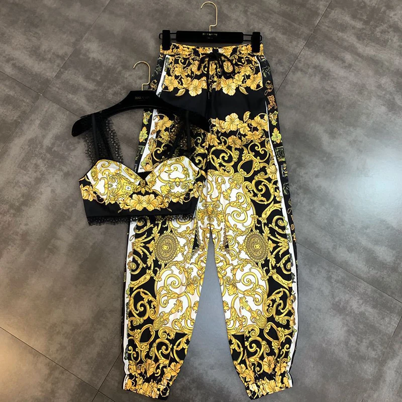 2021 Summer Casual Lace Strap Pattern Print Sports Bra Pants Summer Two Piece Outfits For Women
2021 Summer Casual Lace Strap Pattern Print Sports Bra Pants Summer Two Piece Outfits For Women