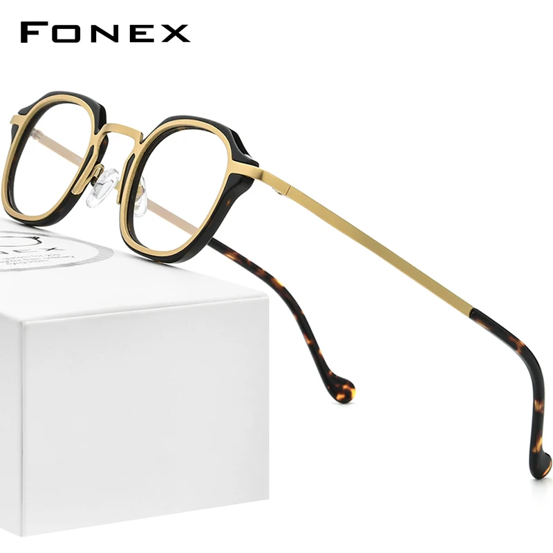 FONEX Acetate Titanium Glasses Frame Men 2022 New Retro Vintage Square Prescription Eyeglasses Optical Spectacles Eyewear MOP7
FONEX Acetate Titanium Glasses Frame Men 2022 New Retro Vintage Square Prescription Eyeglasses Optical Spectacles Eyewear MOP7