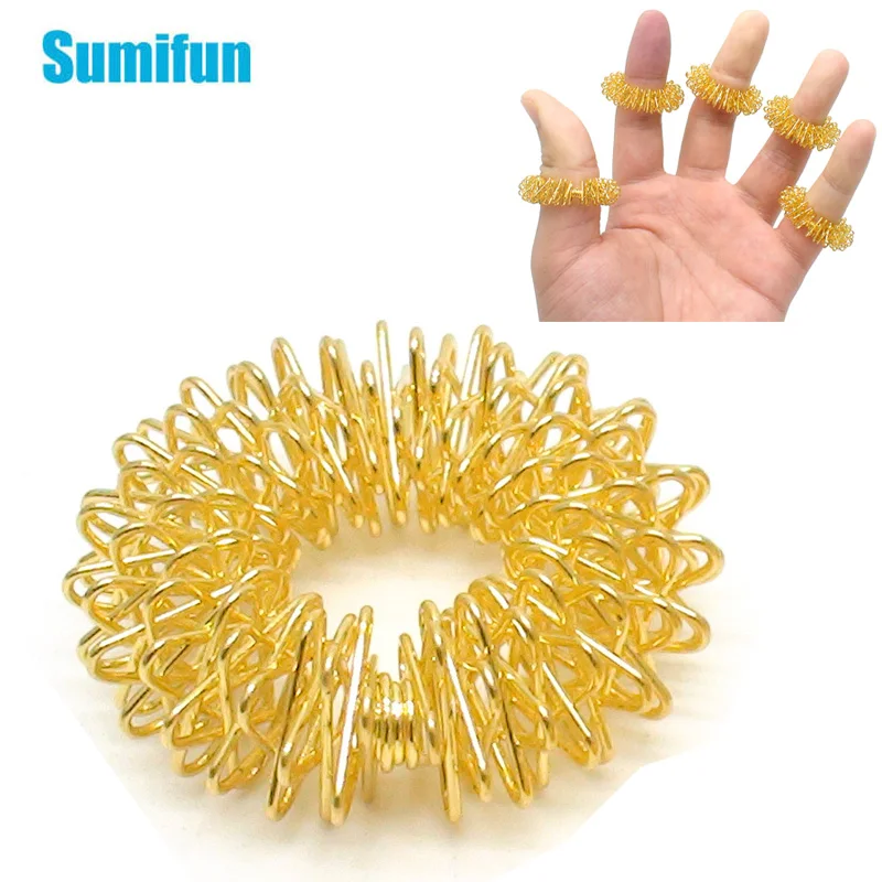 

Sumifun 1 шт. кольцо для массажа пальцев, акупунктурное кольцо, релаксация рук, кровообращение, для рук, уход за здоровьем