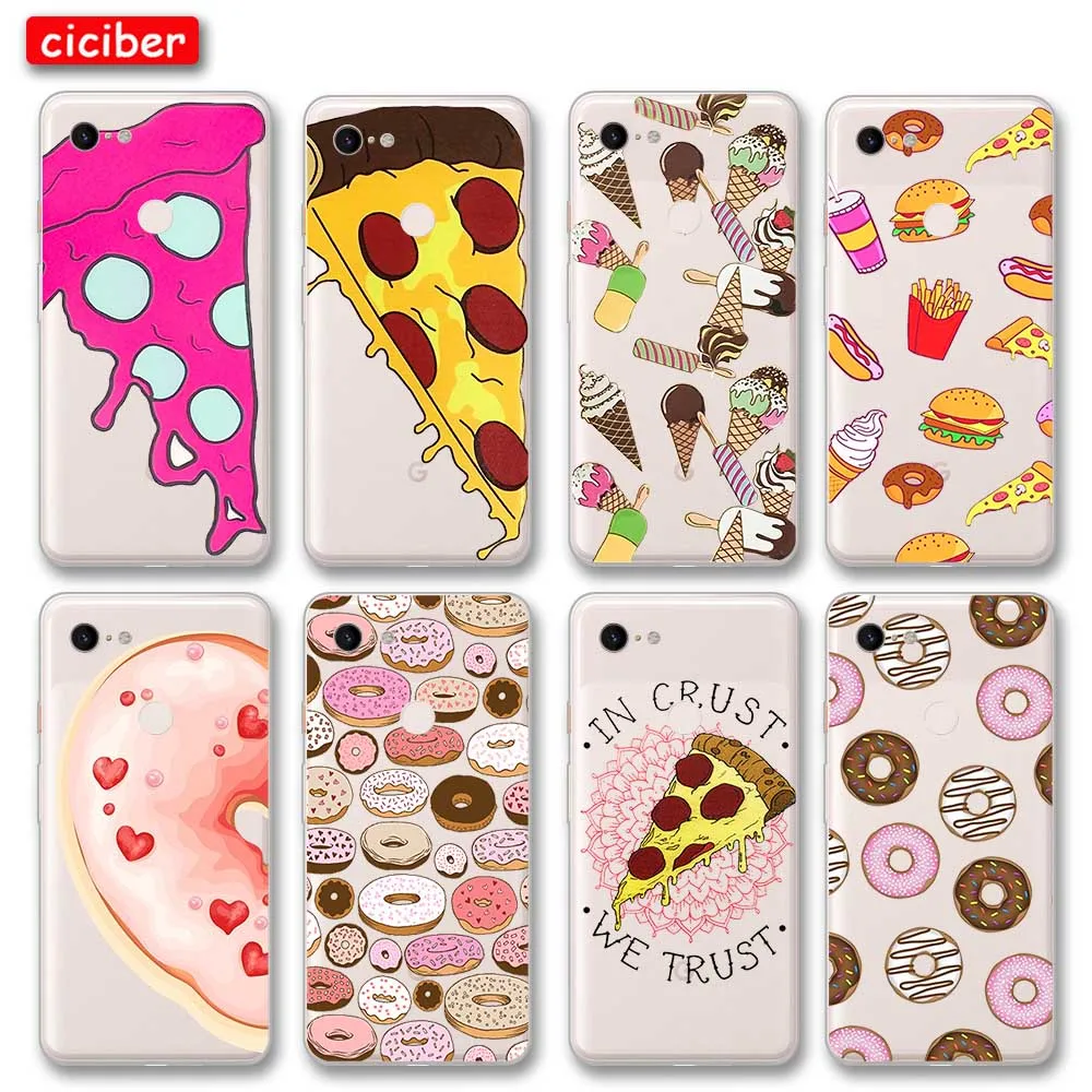 Pizza Donuts Phone Case For Google Pixel 4 5 3 2 XL Cover for Pixel 3a 4a 5G XL Soft Silicone TPU Shockproof Protect Back Fundas
Pizza Donuts Phone Case For Google Pixel 4 5 3 2 XL Cover for Pixel 3a 4a 5G XL Soft Silicone TPU Shockproof Protect Back Fundas