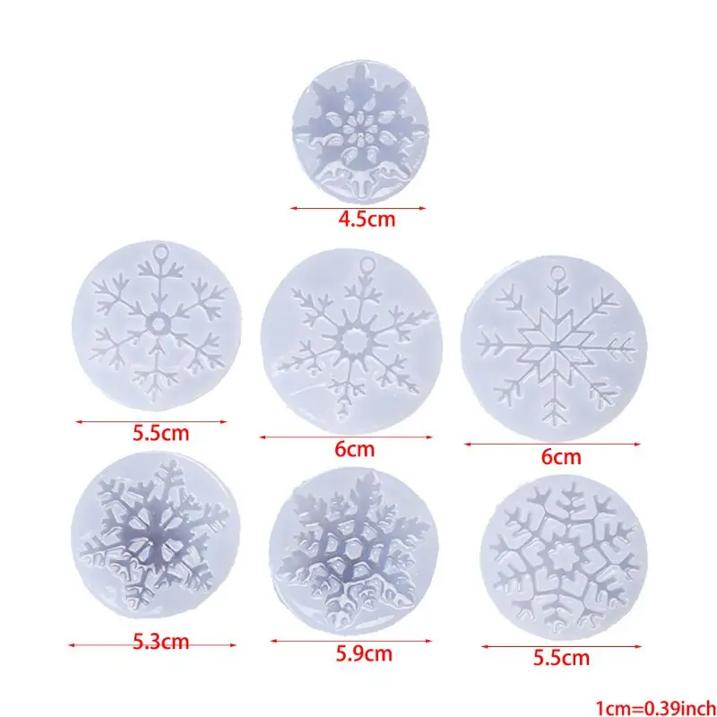 7pieces Pack Snowflake Snow Mold for Jewelry Pendant Charms Making DIY Resin Casting Mould Christmas Decorations
7pieces Pack Snowflake Snow Mold for Jewelry Pendant Charms Making DIY Resin Casting Mould Christmas Decorations