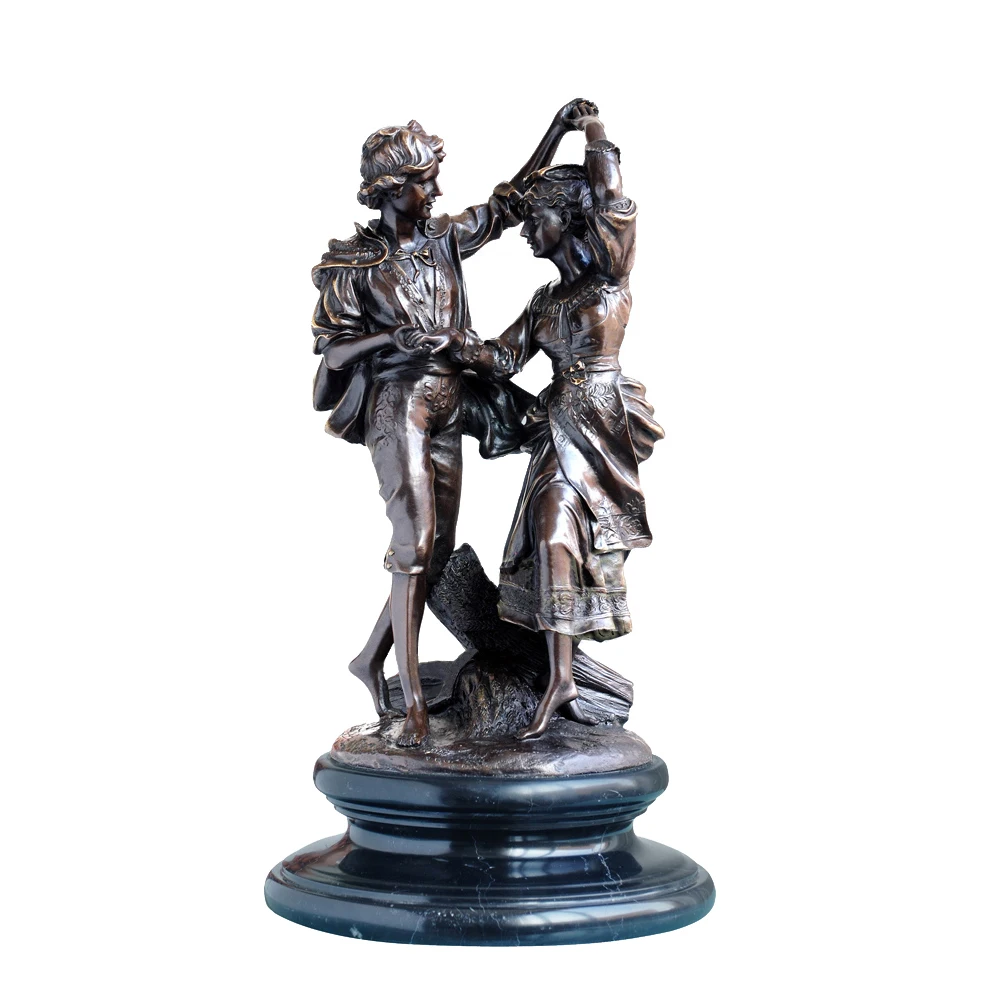Bronze Western Woman and Man Dancing for Good Harvest Statue Couple Sculpture Antique Art Copper Figurine for Decoration
Bronze Western Woman and Man Dancing for Good Harvest Statue Couple Sculpture Antique Art Copper Figurine for Decoration