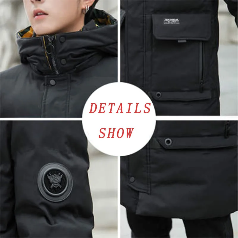 2020 New Winter Waterproof Hooded Parkas Warm Loose Casual Coats Men'S Mid-Length Windproof Padded Streetwear Men Outerwear
2020 New Winter Waterproof Hooded Parkas Warm Loose Casual Coats Men'S Mid-Length Windproof Padded Streetwear Men Outerwear