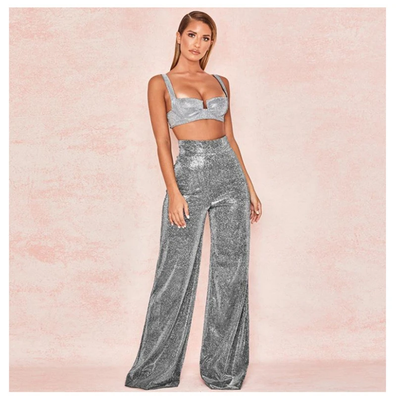Women's Sequined Pants, High-Waist Trousers, Solid Party Sports Loose Zipper Wide-Leg Bottoms Ladies Party Wear 
Women's Sequined Pants, High-Waist Trousers, Solid Party Sports Loose Zipper Wide-Leg Bottoms Ladies Party Wear