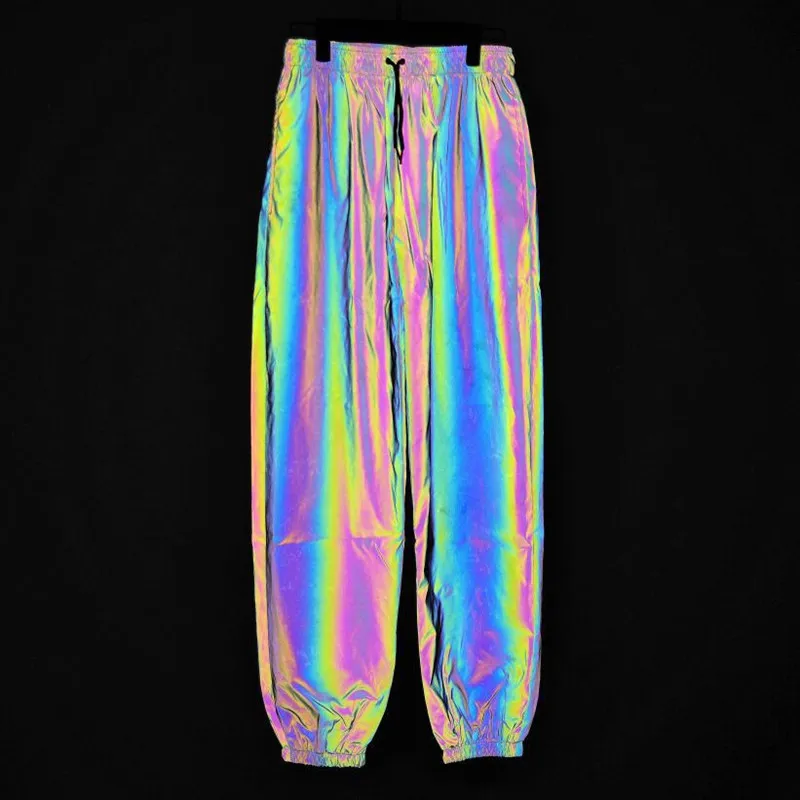 New Men Night Dance Colorful reflective Harajuku Hip Hop Harem Pants Streetwear Elastic waist Drawstring joggers sweatpants
New Men Night Dance Colorful reflective Harajuku Hip Hop Harem Pants Streetwear Elastic waist Drawstring joggers sweatpants