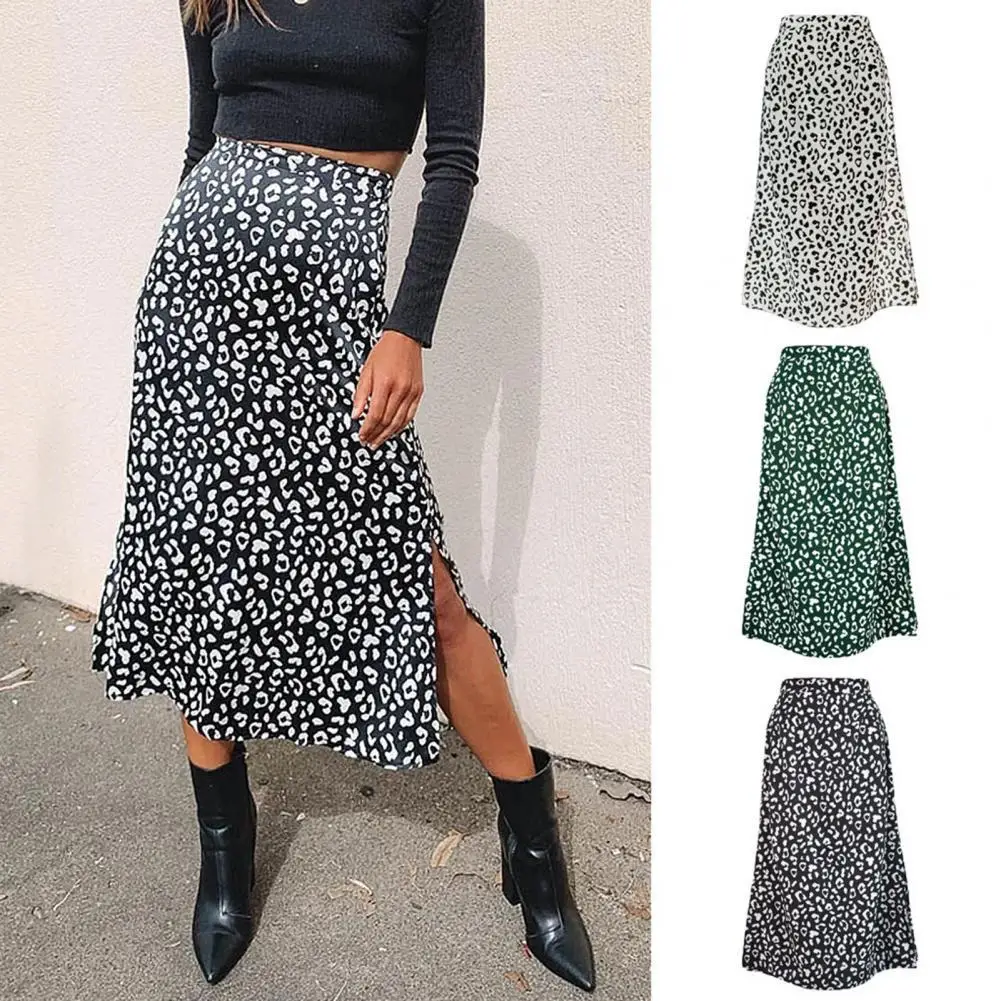 Summer Stylish Women Skirt High Waist Split A-line Skirt Leopard Print Mid-Length Skirts for Holiday Women Sweet Elegant Skirt
Summer Stylish Women Skirt High Waist Split A-line Skirt Leopard Print Mid-Length Skirts for Holiday Women Sweet Elegant Skirt
