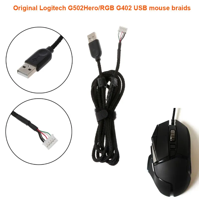 Оригинальный оплетенный USB-кабель Logitec G502Hero G502RGB G402, кабель для мыши, запасной кабель для зонта, аксессуары
Оригинальный оплетенный USB-кабель Logitec G502Hero G502RGB G402, кабель для мыши, запасной кабель для зонта, аксессуары