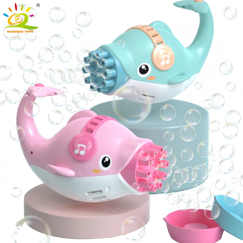 HUIQIBAO TOYS Kids Automatic Dolphin Summer Soap Water Bubble Machine Plastic Electric Magic Bubble Machine Children Bath Toys
HUIQIBAO TOYS Kids Automatic Dolphin Summer Soap Water Bubble Machine Plastic Electric Magic Bubble Machine Children Bath Toys