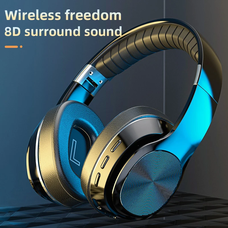 Беспроводные складные Hi Fi наушники с поддержкой Bluetooth 5 0 поддержка TF карты/FM