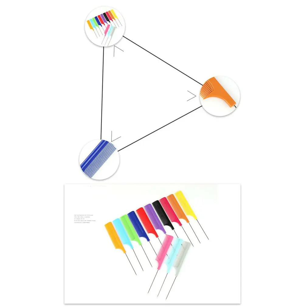 3 Pcs Hairdressing Steel Tip Tail Durable Comb Plastic Needle Tip Tail Comb Comfortable Handle Heat-resistant
3 Pcs Hairdressing Steel Tip Tail Durable Comb Plastic Needle Tip Tail Comb Comfortable Handle Heat-resistant