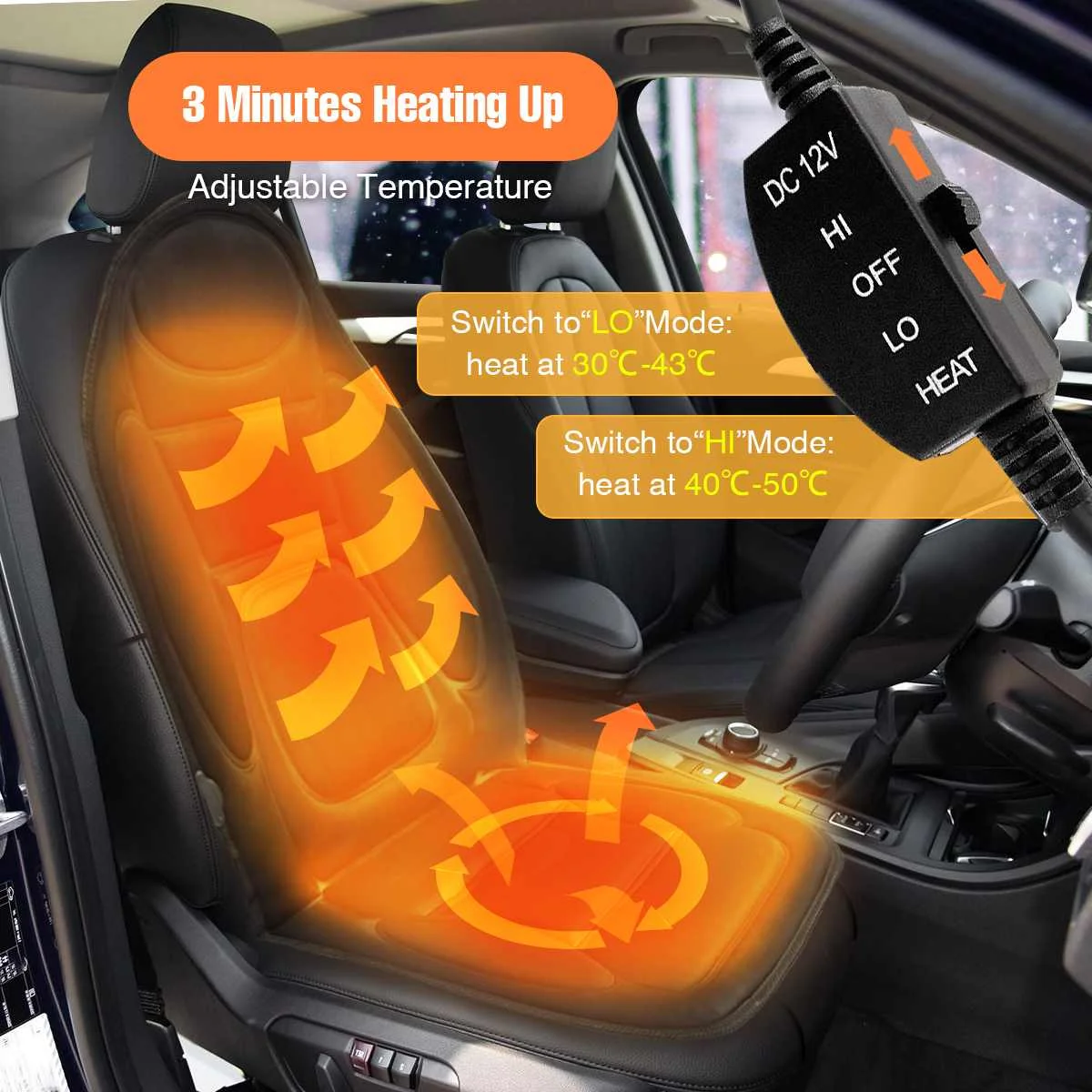 1/2pcs 12V Heated Car Seat Cushion Cover Vibration Massage Relax Seat Heater Warmer For Auto Interior Truck Suv Van
1/2pcs 12V Heated Car Seat Cushion Cover Vibration Massage Relax Seat Heater Warmer For Auto Interior Truck Suv Van