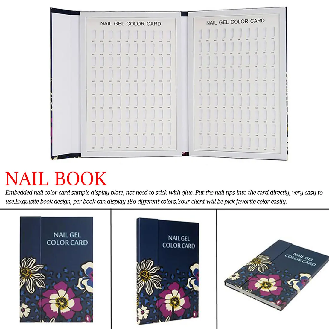 False Nail Color Book Color Display Nail Art Gel Polish Color Card Nail Color Chart Palette Varnish Practice Board Manicure Tool
False Nail Color Book Color Display Nail Art Gel Polish Color Card Nail Color Chart Palette Varnish Practice Board Manicure Tool