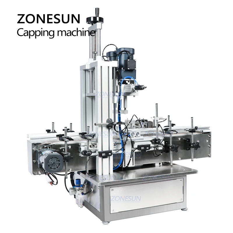 ZONESUN Benchtop Automatic Sprayer Beverage Dropper Plastic Bottle Capping Machine For Production
ZONESUN Benchtop Automatic Sprayer Beverage Dropper Plastic Bottle Capping Machine For Production