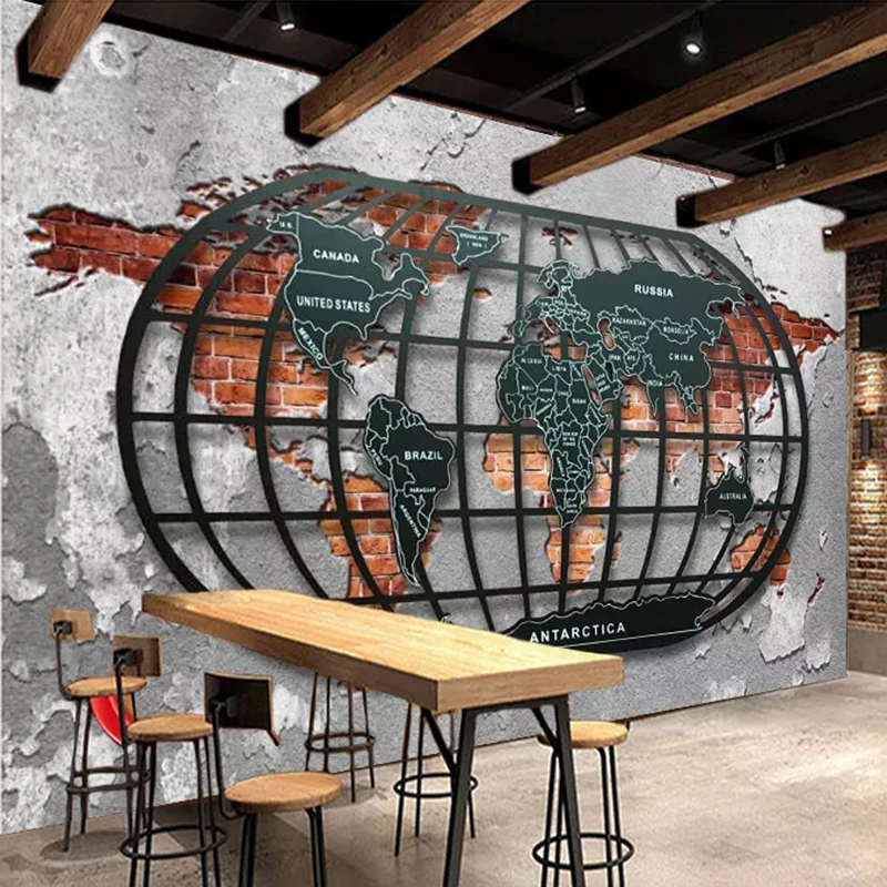 Photo Wallpaper 3D Stereo World Map Brick Vintage Murals Restaurant KTV Bar Background Wall Paper 3D Self-Adhesive Wall Stickers
Photo Wallpaper 3D Stereo World Map Brick Vintage Murals Restaurant KTV Bar Background Wall Paper 3D Self-Adhesive Wall Stickers