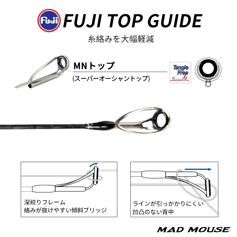 Рыболовная удочка MADMOUSE японские запчасти Fuji крючковое удилище 1 8 м ПЭ 2-4 джига 60-200