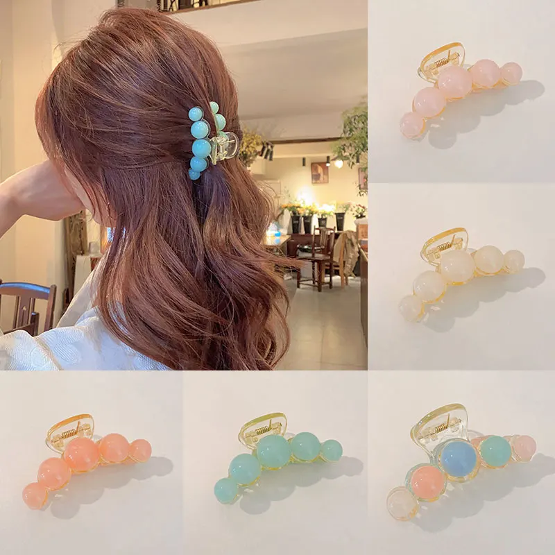 Candy Color Hair Claws Clip Acrylic Round Ball Hair Clip DIY Makeup Hair Styling Barrettes Ponytail Women Girls Hair Accessories
Candy Color Hair Claws Clip Acrylic Round Ball Hair Clip DIY Makeup Hair Styling Barrettes Ponytail Women Girls Hair Accessories