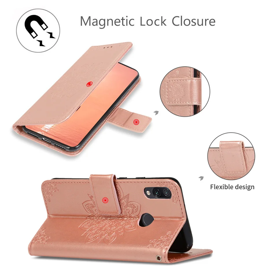 3d чехол-кошелек с цветочным рисунком на REDMI Note 8 Pro Red Rice K20 7A 7 PRO Чехол-книжка S для Xiao