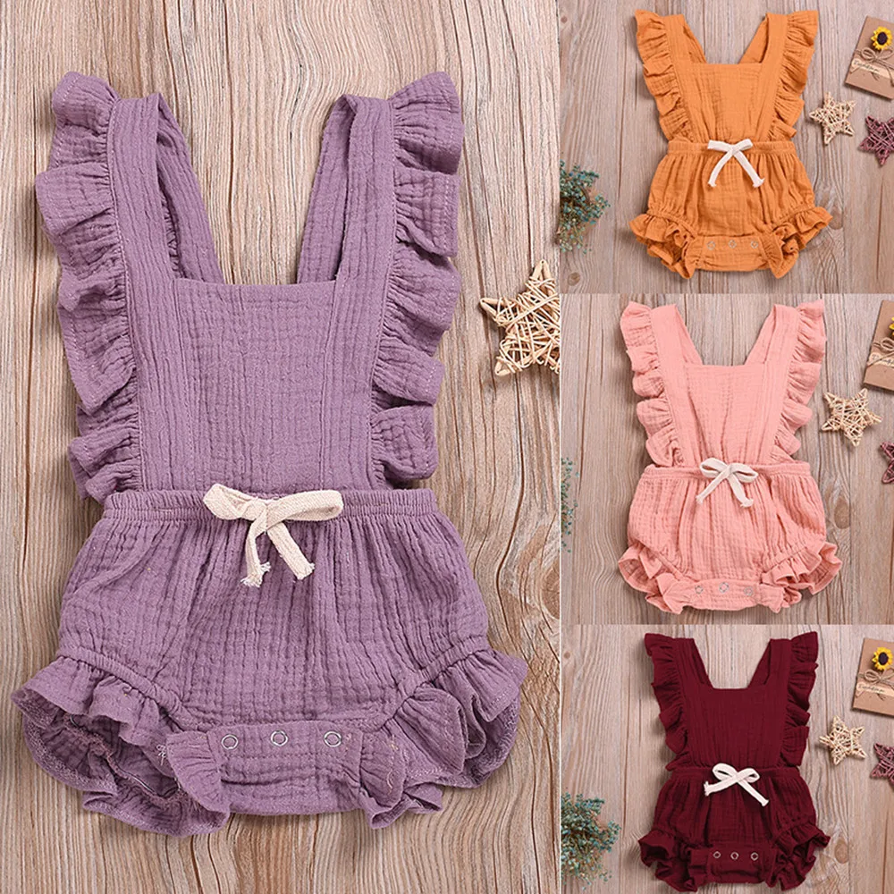 Summer Solid Colors Baby Rompers Cotton Lovely Girl Clothes Causal Fashion Girls Outfits Kids Clothing
Summer Solid Colors Baby Rompers Cotton Lovely Girl Clothes Causal Fashion Girls Outfits Kids Clothing