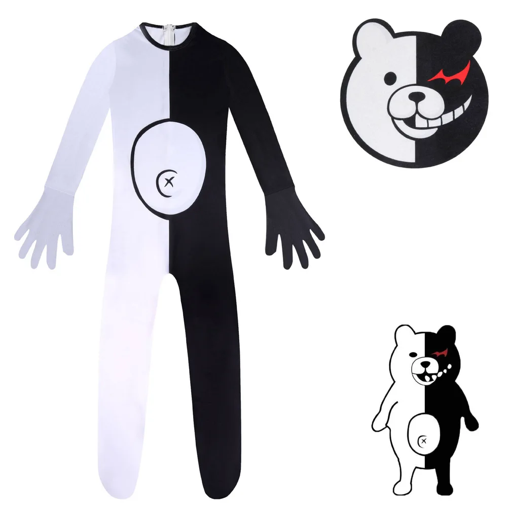 Детские костюмы на Хэллоуин аниме Danganronpa Monokuma черно-белый медведь детский