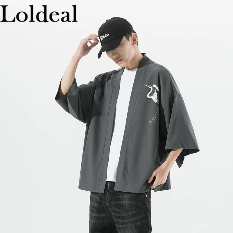 Loldeal Men 3/4 Sleeve Shirt Chinese Style Casual Feihe Printed Polyester Kimono
Loldeal Men 3/4 Sleeve Shirt Chinese Style Casual Feihe Printed Polyester Kimono