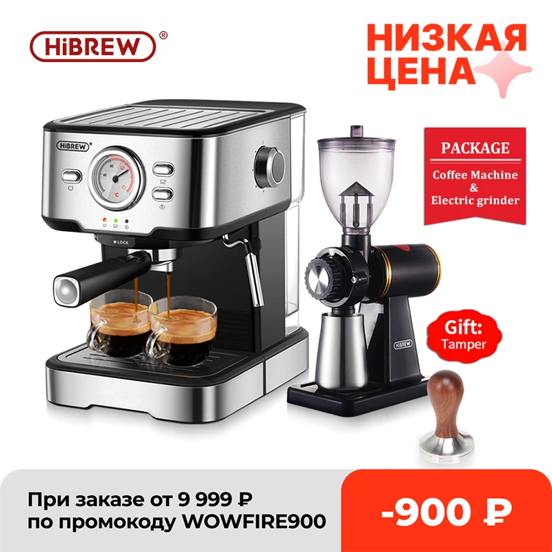 Кофе-машина HiBREW для кофе, 20 бар, эспрессо, нержавеющая сталь, полуавтоматическая, для приготовления эспрессо, капучино, дисплей температуры ...
Кофе-машина HiBREW для кофе, 20 бар, эспрессо, нержавеющая сталь, полуавтоматическая, для приготовления эспрессо, капучино, дисплей температуры ...