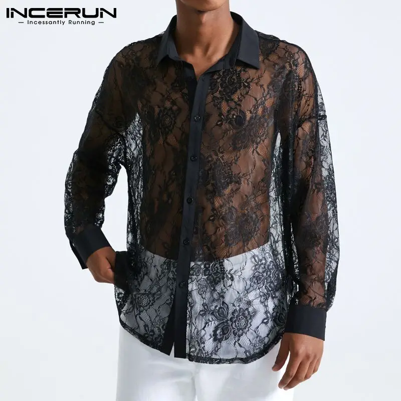 2022 Men Mesh Shirt Transparent Lace Lapel Long Sleeve Fashion Party Nightclub Shirts Men Streetwear Sexy Camisas INCERUN S-5XL
2022 Men Mesh Shirt Transparent Lace Lapel Long Sleeve Fashion Party Nightclub Shirts Men Streetwear Sexy Camisas INCERUN S-5XL