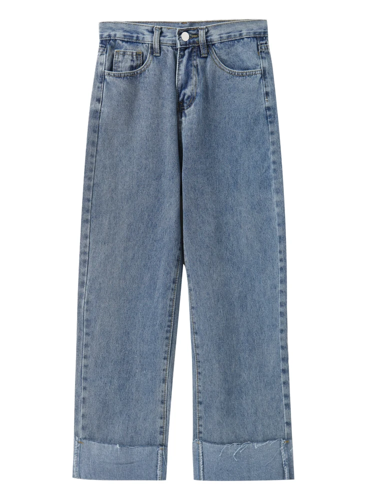 2021's Popular Pants Spring and Summer High Waist Slimming and Straight Loose Cropped Wide-Legged Curling Denim Daddy Pants
2021's Popular Pants Spring and Summer High Waist Slimming and Straight Loose Cropped Wide-Legged Curling Denim Daddy Pants