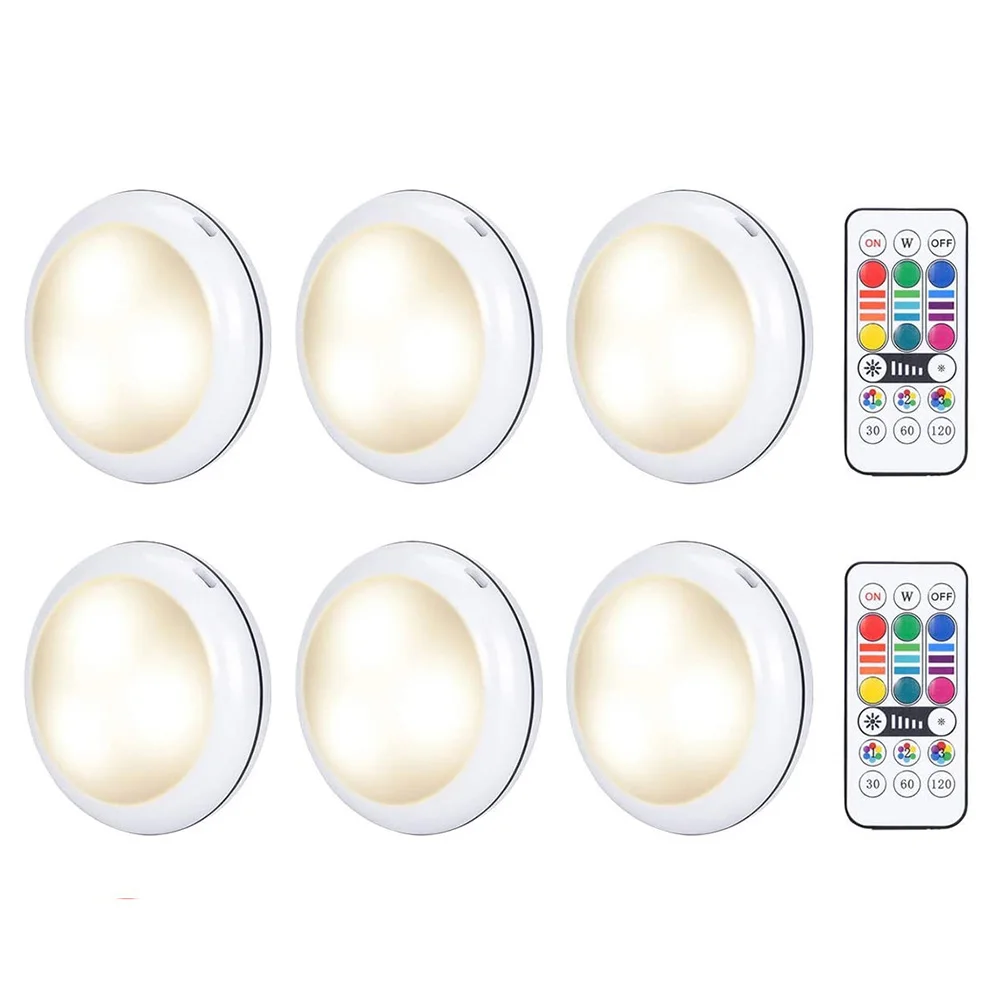 3/4/6pcs Under Cabinet Lights with 16 Colors RGB Dimmable LED Closet Push Lighting Night Lights for Kitchen Bookcase Showcase
3/4/6pcs Under Cabinet Lights with 16 Colors RGB Dimmable LED Closet Push Lighting Night Lights for Kitchen Bookcase Showcase