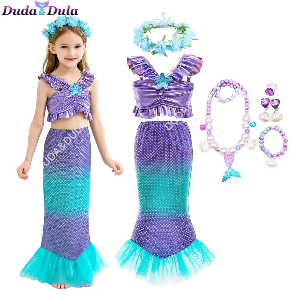 2021 Mermaid Party Dress Kids The Little Mermaid Costume Children Carnival Birthday Party Fancy Princess Outfit Clothes
2021 Mermaid Party Dress Kids The Little Mermaid Costume Children Carnival Birthday Party Fancy Princess Outfit Clothes