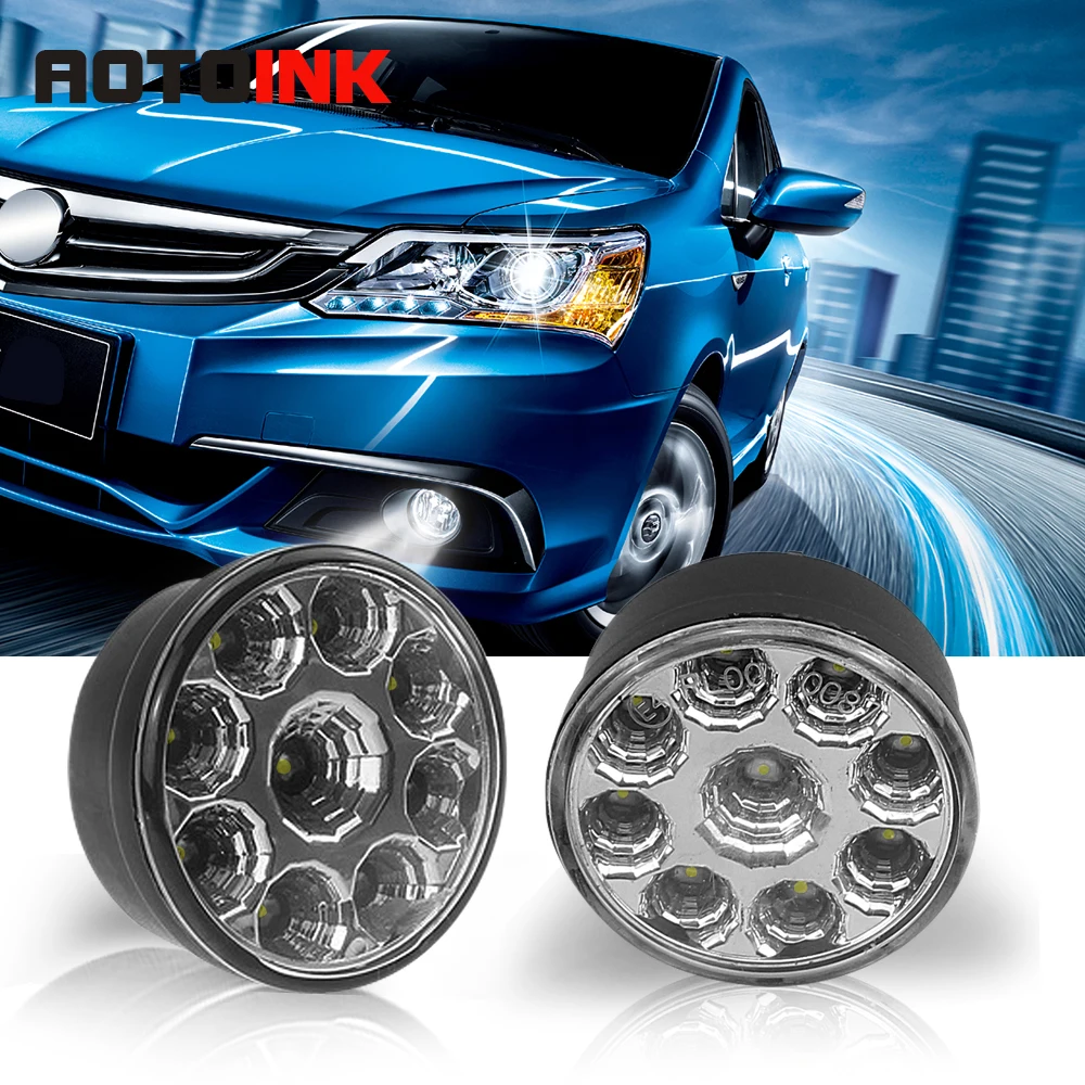 2Pcs 6500K Daytime Running lights Scooters Motorcycle Led White Lamp Fog Spotlight 15W DRL Universal Car Spot light-9 LED
2Pcs 6500K Daytime Running lights Scooters Motorcycle Led White Lamp Fog Spotlight 15W DRL Universal Car Spot light-9 LED