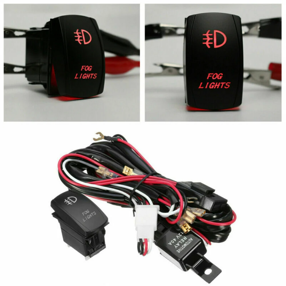 Universal Blue LED Fog Light Driving Lamp Wiring Harness Fuse Switch 12V 40A Relay Wiring Harness Kit 300 Watt Load Capacity CSV
Universal Blue LED Fog Light Driving Lamp Wiring Harness Fuse Switch 12V 40A Relay Wiring Harness Kit 300 Watt Load Capacity CSV
