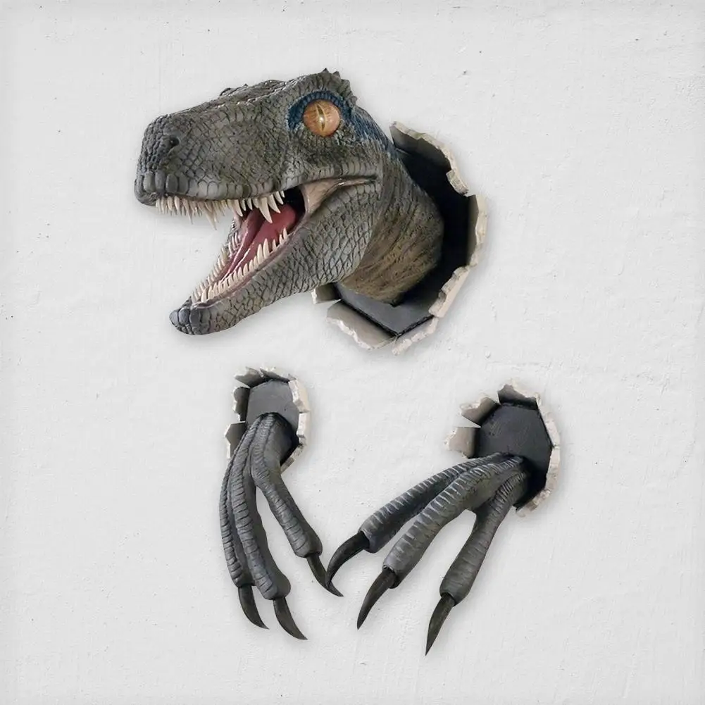 Dinosaur Wall Mounted Sculpture Attractive Realistic Artificial Wall Bursting Dinosaur Statue Ornament for Festival Decoration
Dinosaur Wall Mounted Sculpture Attractive Realistic Artificial Wall Bursting Dinosaur Statue Ornament for Festival Decoration
