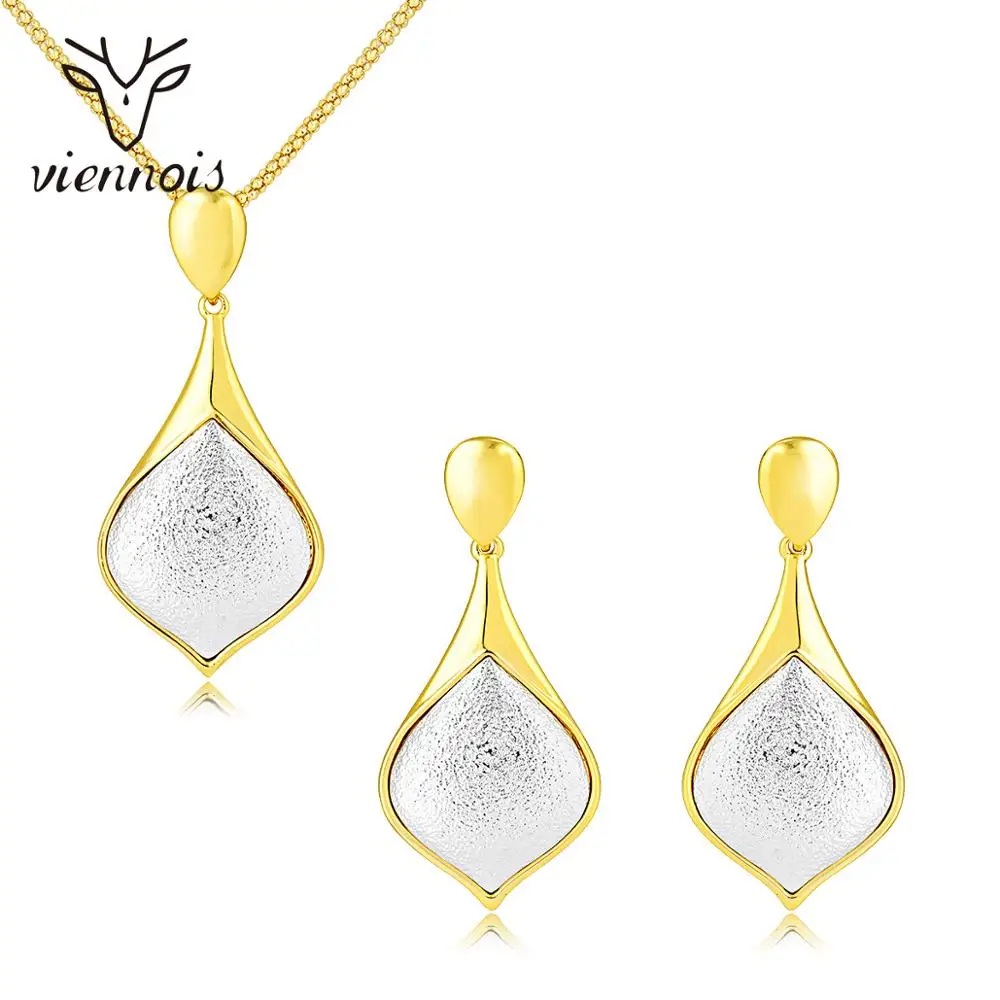 Viennois Dubai Style Multicolor Geometric Choker Necklace and Earrings Jewelry Set African Women Accessories Love Gifts | Украшения и
