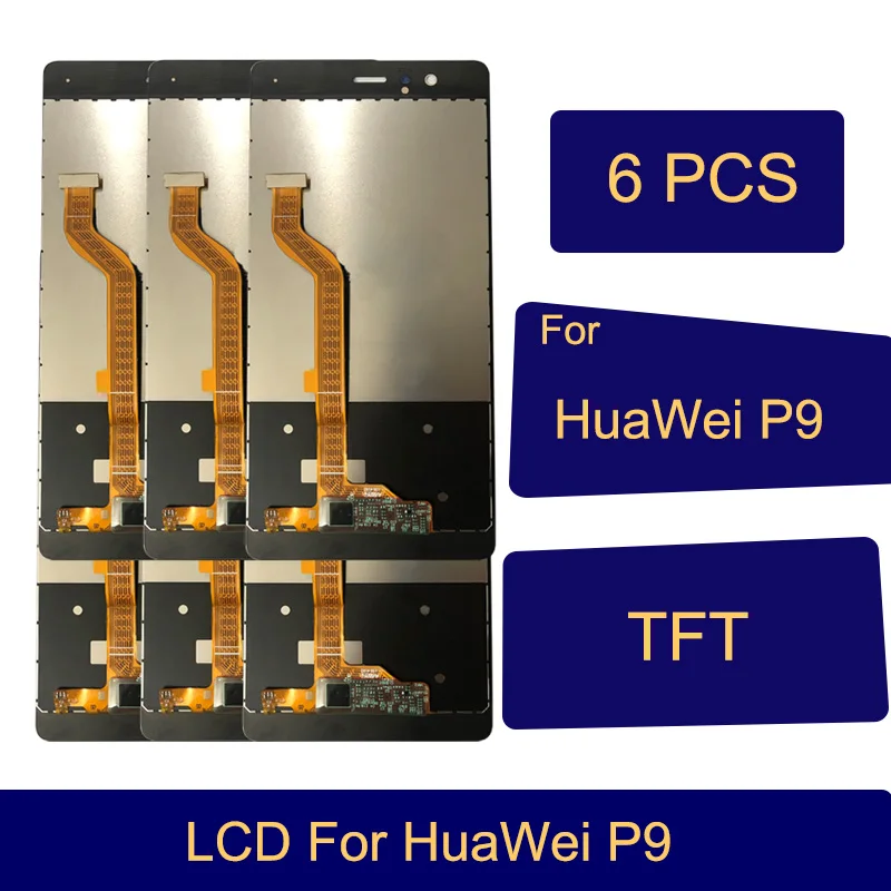 Оптовая продажа, 6 шт., ЖК-дисплей 5,2 дюйма для Huawei P9 EVA-L09 L19 L29 с сенсорным экраном и дигитайзером в сборе, бесплатная доставка
Оптовая продажа, 6 шт., ЖК-дисплей 5,2 дюйма для Huawei P9 EVA-L09 L19 L29 с сенсорным экраном и дигитайзером в сборе, бесплатная доставка