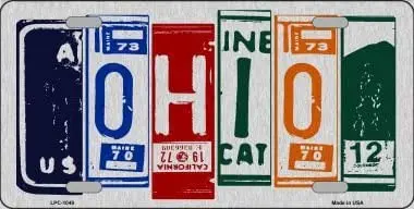 Ohio Cut Letter Metal Novelty License Plate Tag LPC1049 
Ohio Cut Letter Metal Novelty License Plate Tag LPC1049