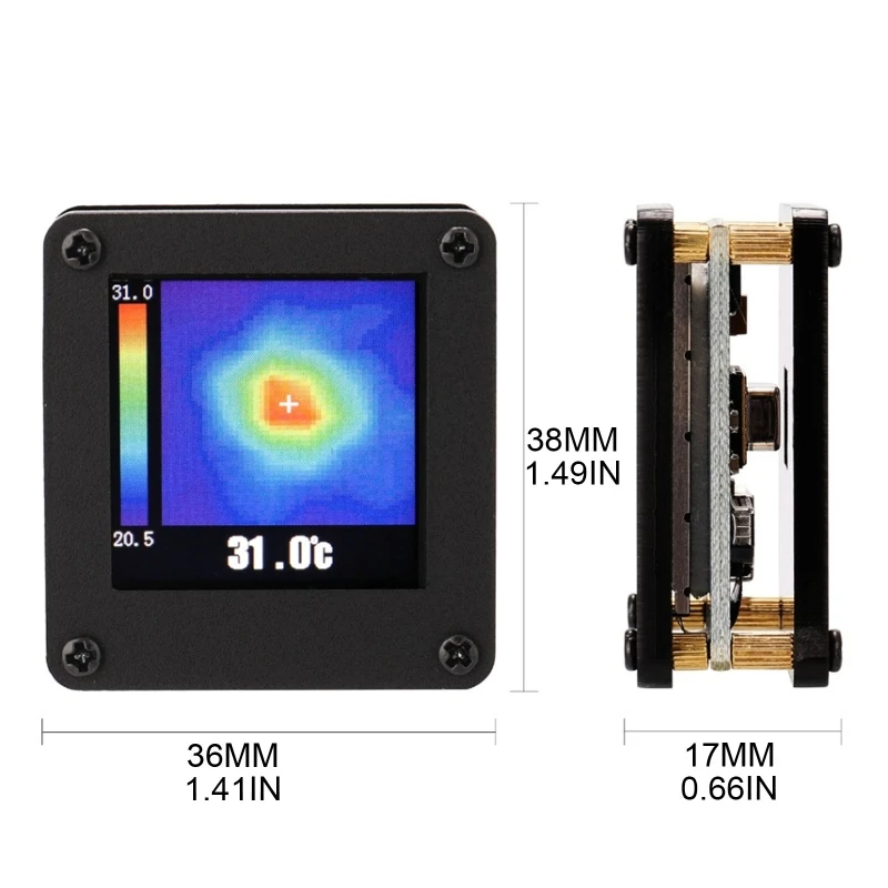 AMG8833 Thermal Imaging Camera Array Temperature Measurement Infrared Thermal Imager Mini Handheld IR Imaging Senor
AMG8833 Thermal Imaging Camera Array Temperature Measurement Infrared Thermal Imager Mini Handheld IR Imaging Senor