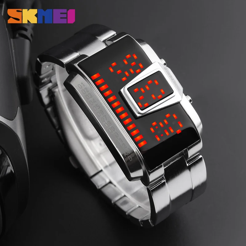 

SKMEI Top Luxury Brand Fashion Creative LED Sports Watches Men 5ATM Waterproof Watch Digital Wristwatches Relogio Masculino