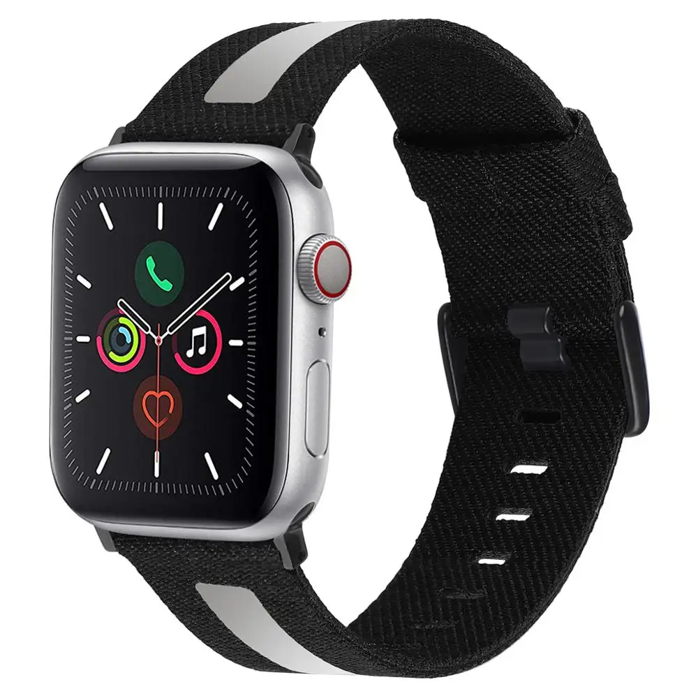 Тканый нейлоновый ремешок для Apple Watch Series 3/2/1 38 мм 42 дышащий сменный спортивный iwatch