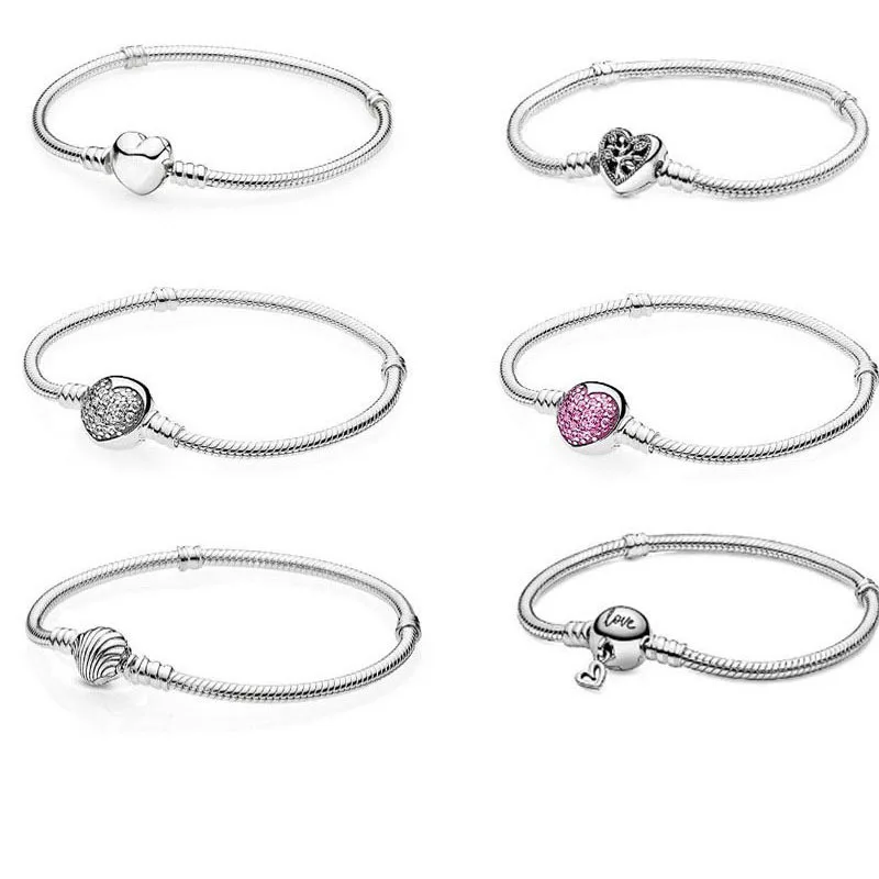 Jewelry Ladies Beaded Bracelet, Heart Shaped Leaf Shell Buckle Head Snake Bone Chain Original Pandora DIY Accessories Small Jewe
Jewelry Ladies Beaded Bracelet, Heart Shaped Leaf Shell Buckle Head Snake Bone Chain Original Pandora DIY Accessories Small Jewe